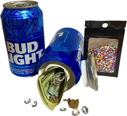 Fake Beer Can Safe Beer Diversion Safe Security Decoy Stash with 4 inch Deep Hidden Compartment Compatible Replacement for and Made by Anheuser-Busch Complete with Smell Proof Bag to Hide Valuables
