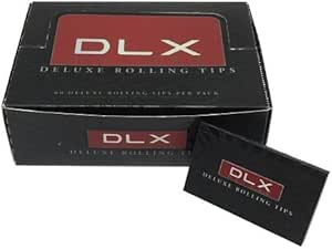 3000 Dlx Deluxe Rolling Tips for Rolling Papers Full Box of 50 Packs Each Pack Has 60 Tips