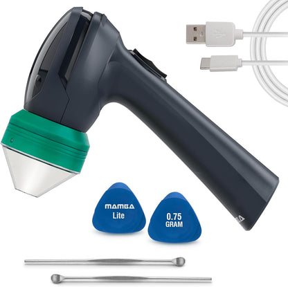 Mamba Lite 0.75g Gray All-Plastic Head USB Electric Herb Grinder. Small Portable Herbal Machine & Spice Mill for The Kitchen