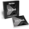 Zig-Zag - Glass Ashtray, Premium Quality Shatter Resistant Glass Ashtray Indoor and Outdoor Use - Tabletop Ash Tray - Black