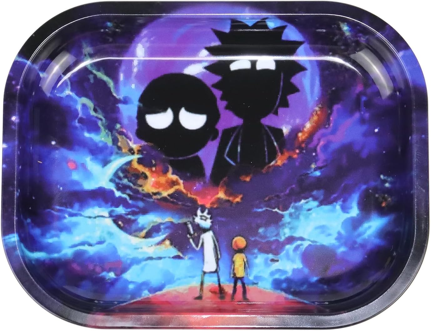 Rolling Trays Premium Metal Tray with Design - Perfect Size for Home Or Travel Accessories