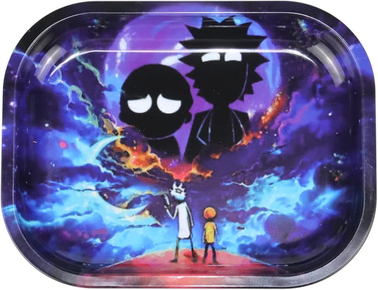 Rolling Trays Premium Metal Tray with Design - Perfect Size for Home Or Travel Accessories