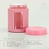 Stash Jar Smell Proof Container (4 oz) Viewing Jars for Herbs, Spices, Coffee, Teas & More, Air Tight Jar, Thick UV Protection Glass, Smell Proof Herb Storage (Set of 4) (Matte Pink)