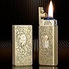 Vintage Trench Lighter, Windproof Matchbox Fluid Lighter with Creative Ignition, Kerosene Refillable Lighters, Antique Soft Flame Lighters, Cool Collection Lighter, Unique Gift for Men (No Fuel)
