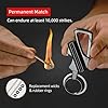 YUSUD 2 Pack Permanent Match Infinity Lighter with Multitool Keychain Bottle Opener, Reusable Waterproof Match Strike, Forever Flint Fire Starter for Outdoor Survival for Men (No Included Fuel)