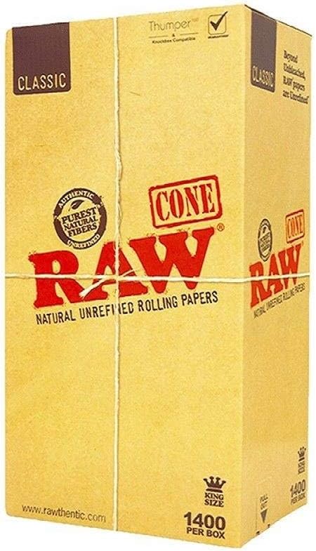 Raw Classic King Size Pre Rolled Cone 1400 Count