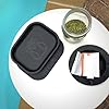 Treehouse Black Rolling Tray With Magnetic Lid - 7" x 5.5" PVC Soft Small Tray for Home Storage or Travel - Cute Set With Ashtray Included