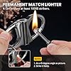 Keychain Lighter, Permanent Match Infinity, Reusable Waterproof Forever Matches, Metal EDC Emergency Flint Fire Starter, Survival Kit Gifts for Men Women Outdoor (Fuel Not Included)