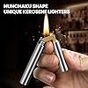 YUSUD Vintage Lighter, Cool Trench Lighter, Unique Kerosene Lighters Fluid Refillable, Novelty Slim Lighters, Fancy Gifts for Men Dad Husband (Without Fuel)