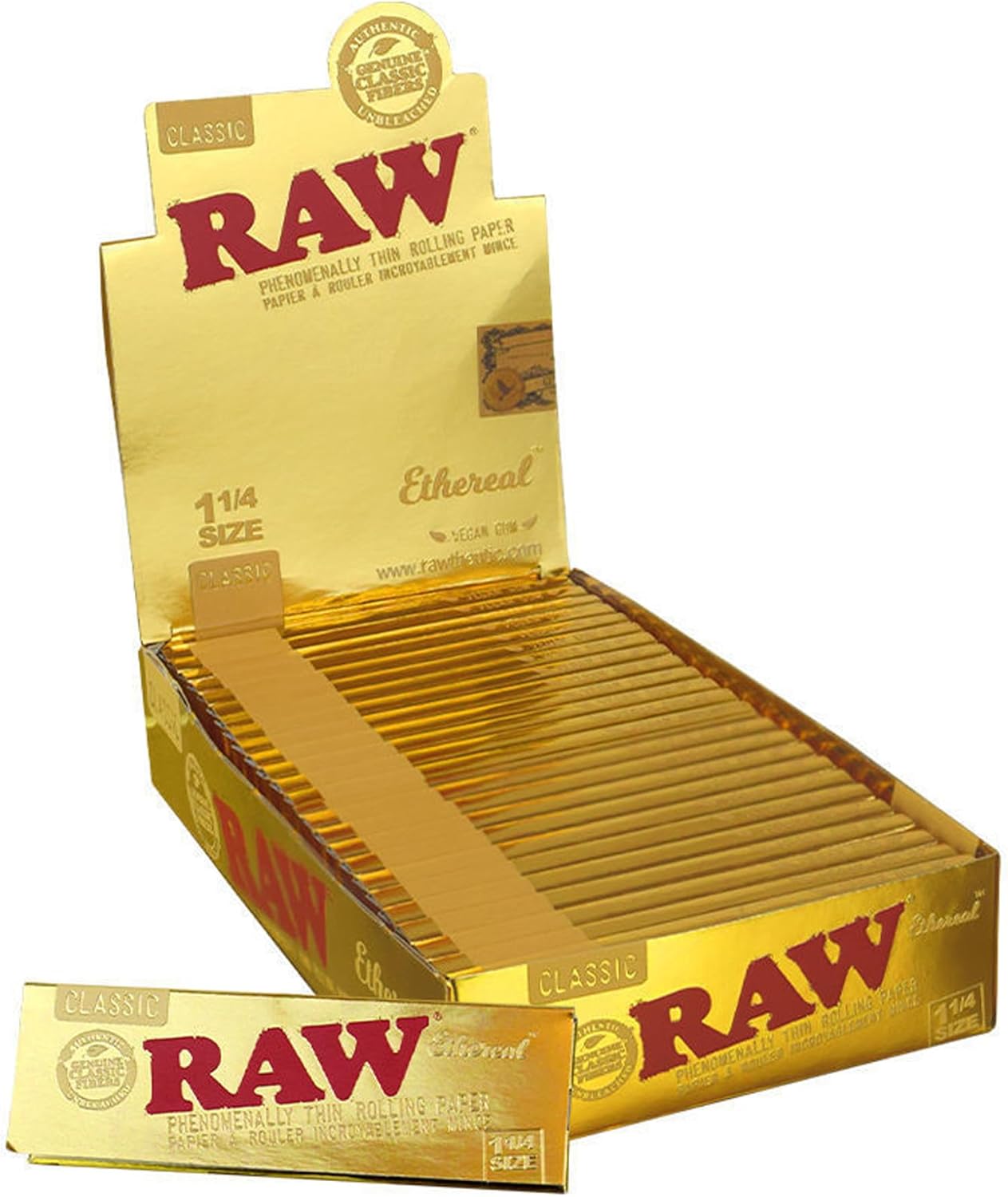 Raw Ethereal Papers | Size: 1 1/4 | 24 Pack Case