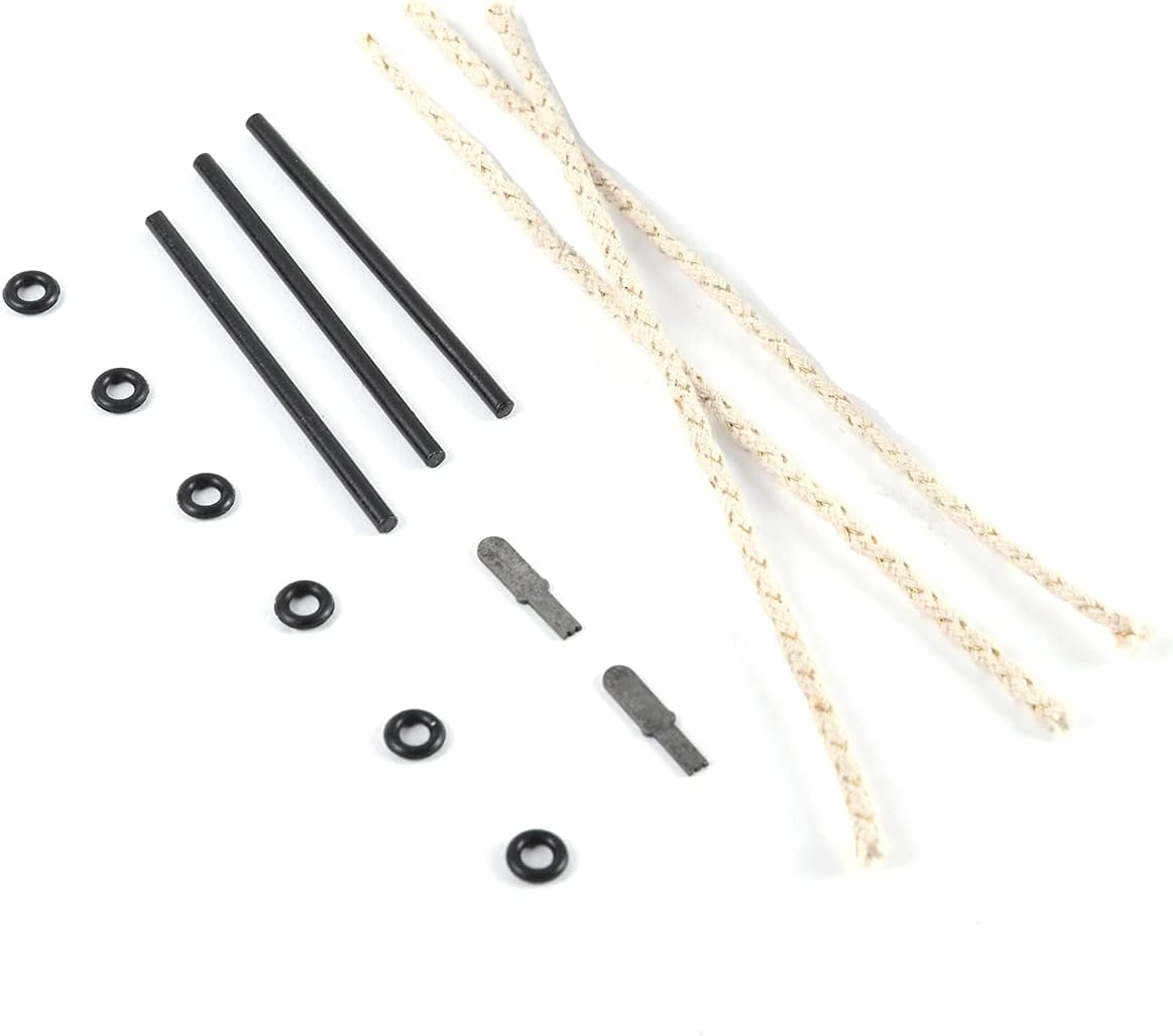 YUSUD Permanent Match Accessories, Never Ending Matchstick Parts, Forever Matches Strike Anywhere Replaceable Kit Included Scrapers, Flint Fire Starter Rods, Wicks and Sealed Waterproof Rubber Rings