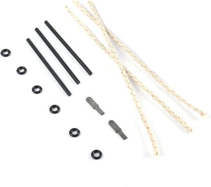 YUSUD Permanent Match Accessories, Never Ending Matchstick Parts, Forever Matches Strike Anywhere Replaceable Kit Included Scrapers, Flint Fire Starter Rods, Wicks and Sealed Waterproof Rubber Rings