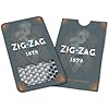 Zig-Zag - Herb Grinder Card with Protective Paper Sleeve, 3 Designs Available, Portable Grinder, Wallet-Sized Metal Card - 5.08 x 0.025 x 0.017 cm- Gray