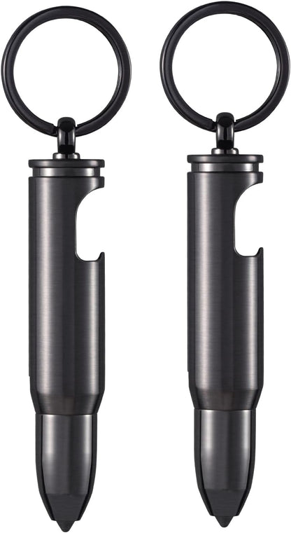 YUSUD 2 Pack Permanent Match, Waterproof Fire Starter Fluid Refillable, Keychain Multitool with Bottle Opener & Glass Breaker, Forever Ending Infinite Match Strike for Outdoor Survival Gift for Man