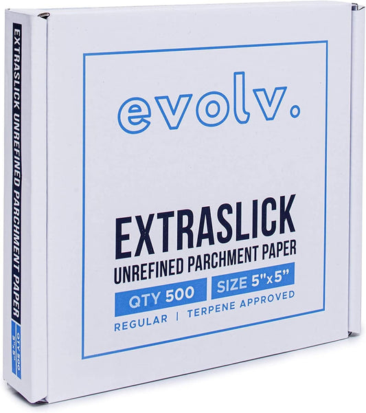 EVOLV | Parchment Squares | Unrefined & Extra-Slick Sheets | 5"x5" | 500 Count