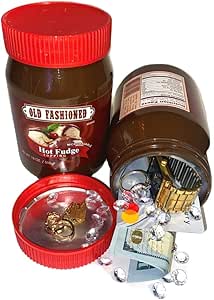 Hot Fudge Diversion Safe Can - Kitchen Fridge Stash Container Large Enough for Credit Cards, Money, Jewelry or Other Valuables