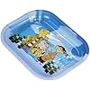 Rolling Trays Premium Metal Tray with Design - Perfect Size for Home Or Travel Accessories 7''X 5.5'',Three Cartoons, Family001