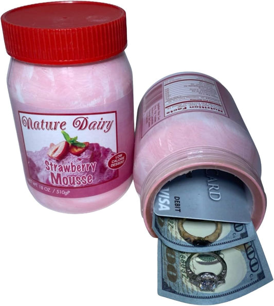 Strawberry Diversion Safe Can Safe - Large, Holds Credit Cards