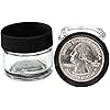 (250 Pack) 5ml Glass Concentrate Screw Top Jars | Essential Oil, Concentrate, Lip Balm or Makeup Containers | White Lids