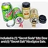 Fake Seasoning Salt and Mountain Dew Soda Safe Diversion Secret Stash Safes with Hidden Storage to Hide Money Jewelry Anything with Free Smell Proof Mylar Bag