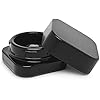 9ml Cube Glass Shoulderless Screw Top Jars w/ Child Resistant Lid | Containers for Essential Oils, Concentrates, Lip Balm, Makeup or Cosmetics | 100pc (Black Glass, Black Lid)