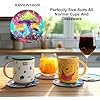 Silicone Coasters for Drinks[6 Pack]- Cup Mat for Tabletop Protection-Non-Slip, Non-Stick, Coffee Table Decor, Great Gift for Any Occasion (6 Coasters Style G)