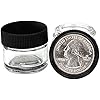 5ml Glass Concentrate Screw Top Jars | Essential Oil, Concentrate, Lip Balm or Makeup Containers | 250pc (Black Lids)